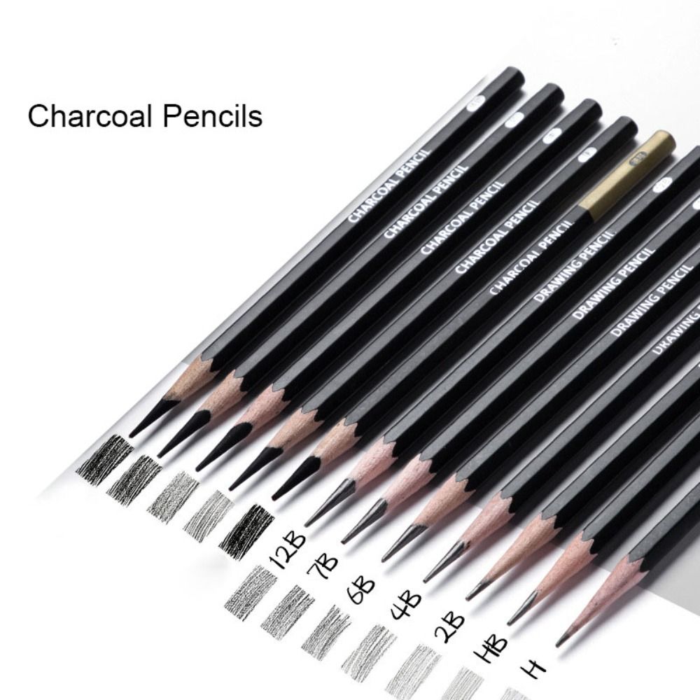 Sketching Charcoal Set - Profesyonel Grafit Karışık Eskiz Kalemi Resim