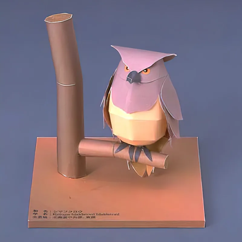 Art Craft Cardboard - Blakiston'un Balık Baykuşları Origami Sanat Mini