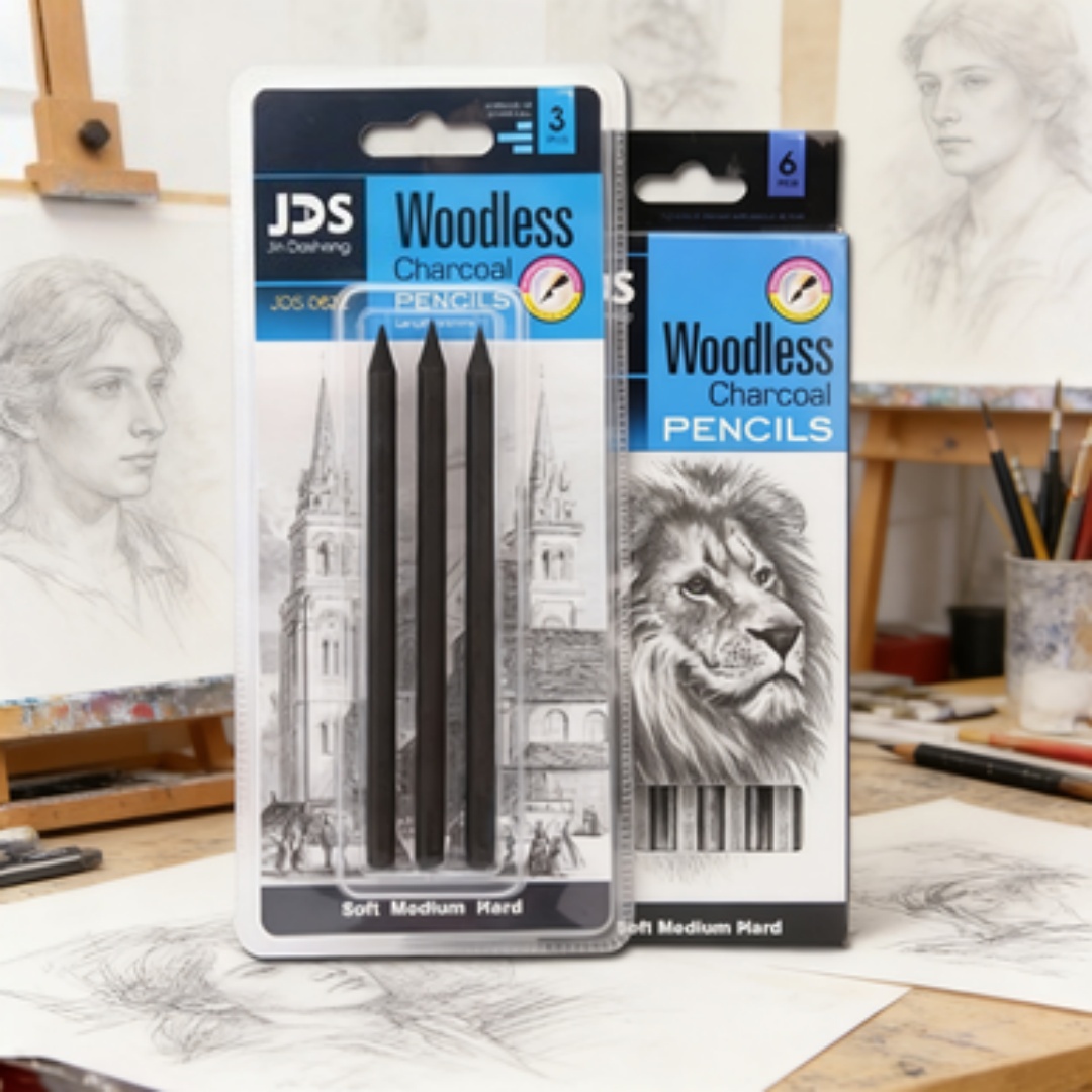 Sketching Charcoal Set - Profesyonel Karbon Kalemler Yumuşak Orta Sert