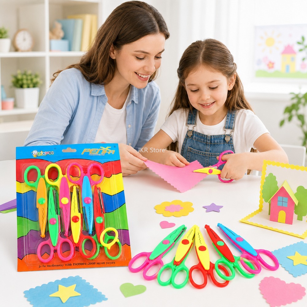 Art Craft Using Paper - Dekoratif Dalgalı Makas 6 adet/takım PP