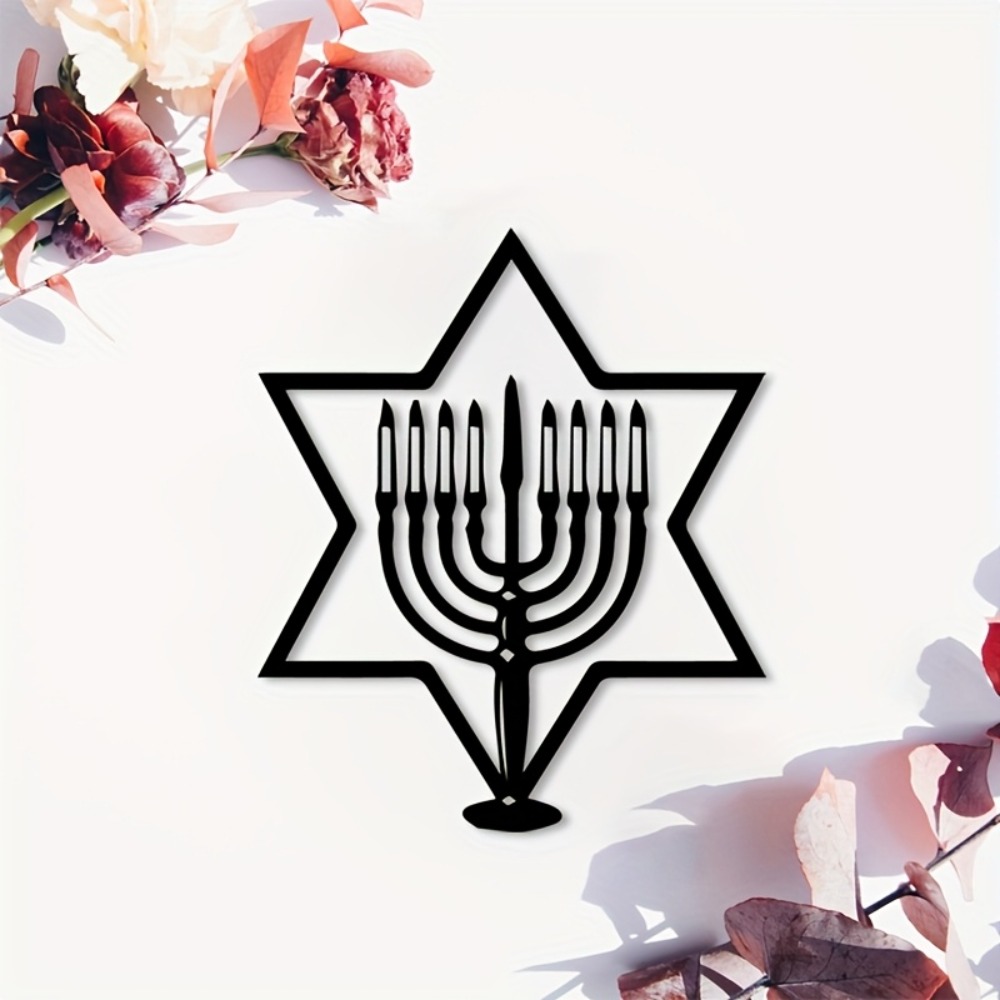 Art & Craft Photos - CIFBUY Metal Duvar Sanatı Menorah Davut