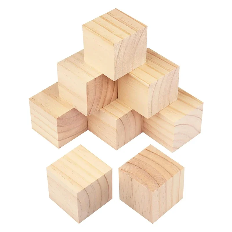 Art Craft 2 Year Olds - 1-5 cm Doğal Ham Ahşap Bloklar,