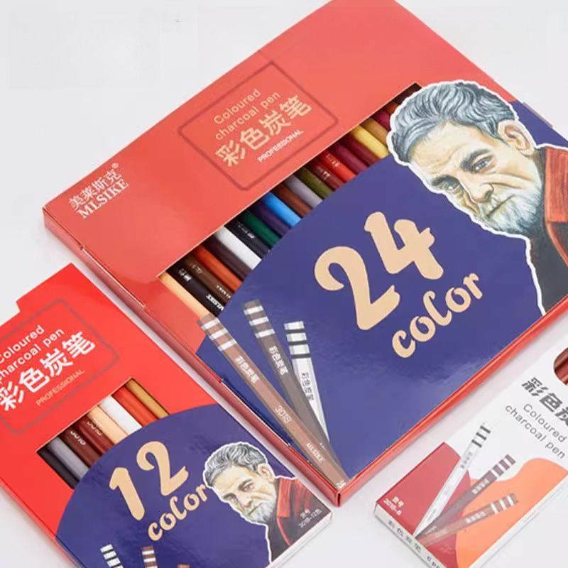 Sketching Charcoal Set - MLSIKE Renkli Karakalem Seti 6/12/24 Adet