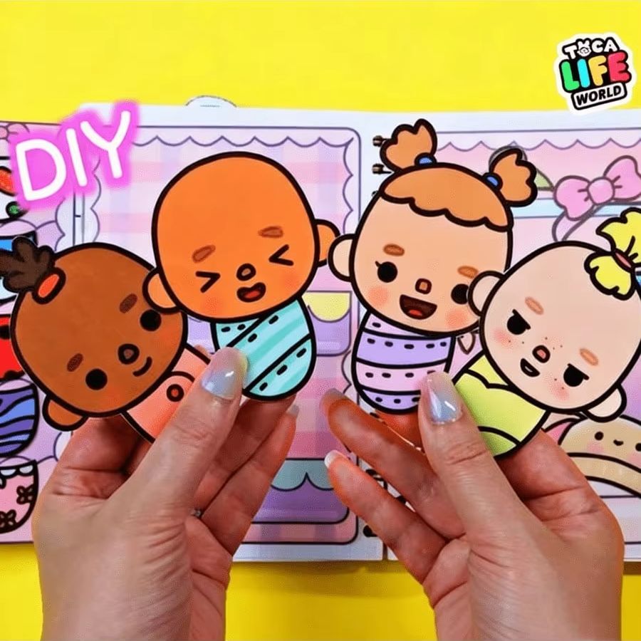 Art Craft 2 Year Olds - 3D Bebek Odası Etiketi Sessiz Kitap