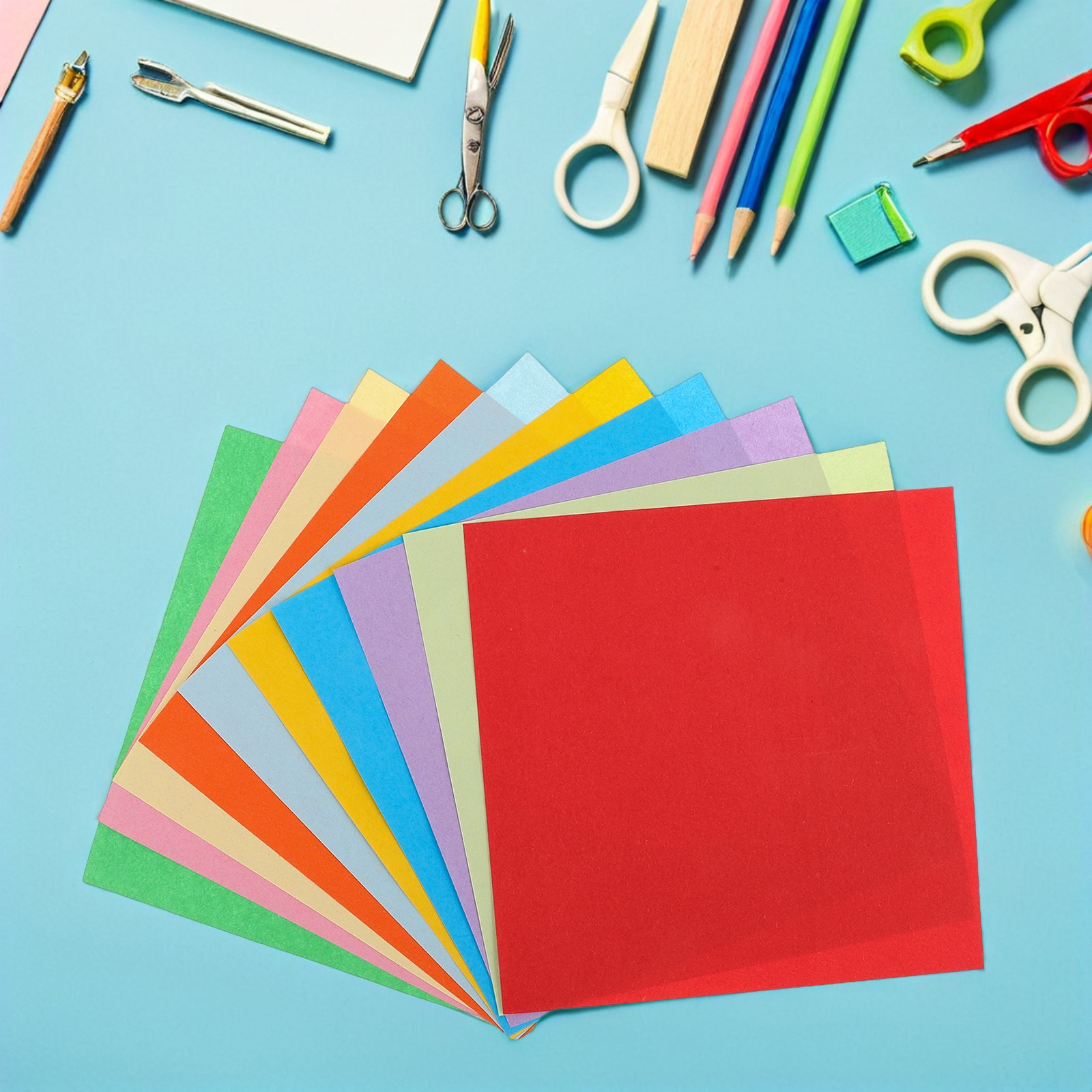 Art Craft Using Paper - 300 Adet Canlı Renkli Kart Kağıdı