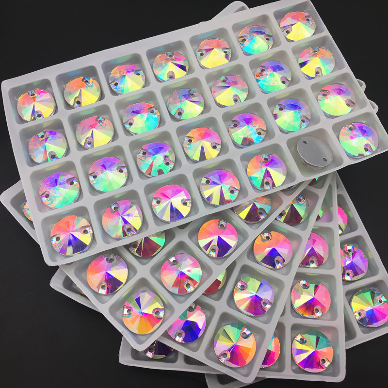 Art Craft Glasses - 8mm 10mm 12mm 14mm Yuvarlak Rivoli