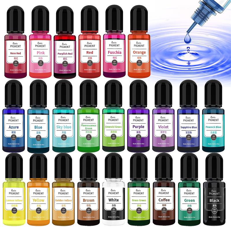 Alcohol Ink Set - 24 renk sanat mürekkep alkol reçine