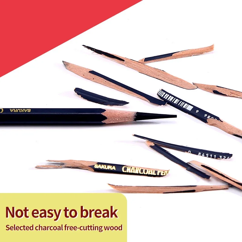 SAKURA Kömür Kalem Eskiz Yumuş - Sketching Charcoal Set incelemesi ve fiyatı