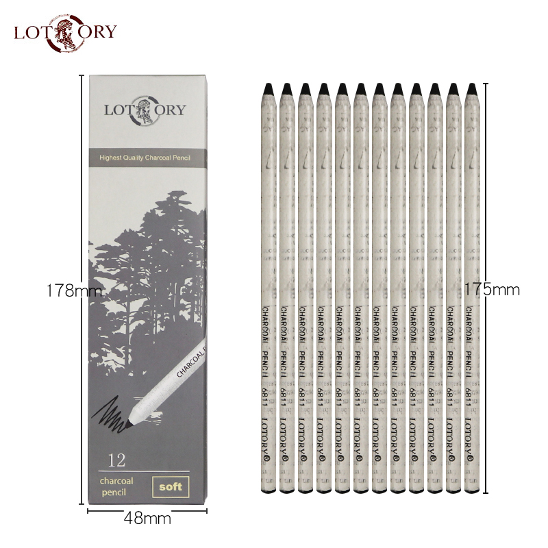 LOTORY 12 adet Siyah Kroki Köm - Sketching Charcoal Set incelemesi ve fiyatı