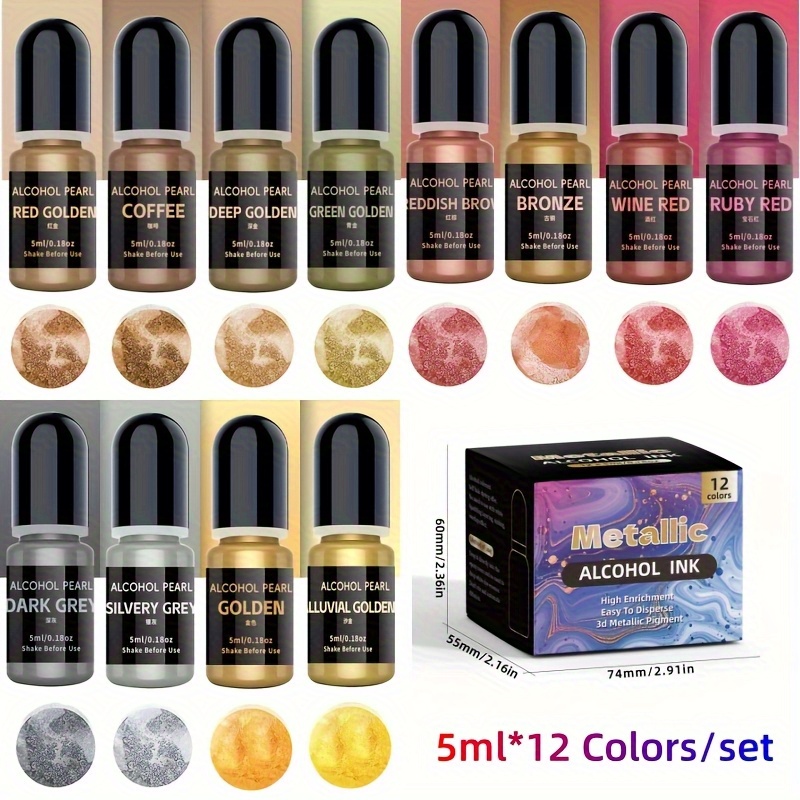 12Metalik color3Dönerleme Seti - Alcohol Ink Set incelemesi ve fiyatı
