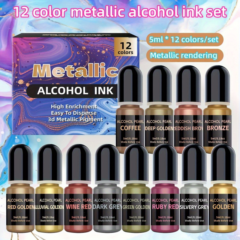 12Metalik color3Dönerleme Seti - Alcohol Ink Set incelemesi ve fiyatı