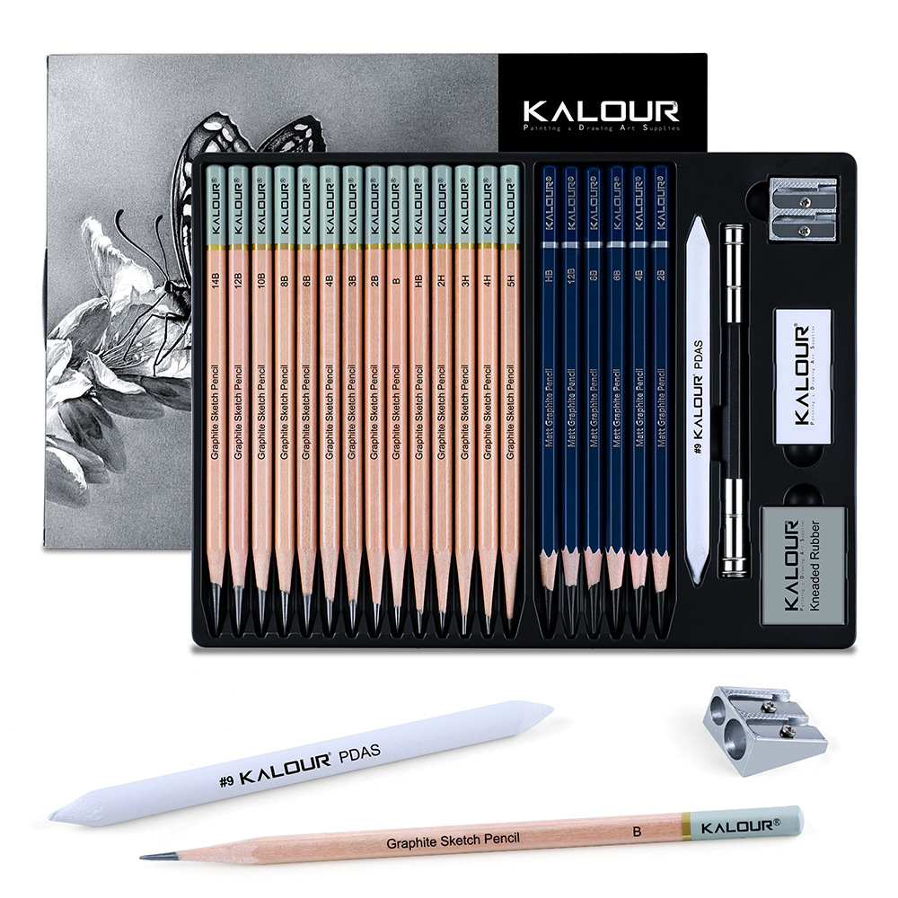 KALOUR 25/22 adet Eskiz Kalem  - Sketching Charcoal Set incelemesi ve fiyatı
