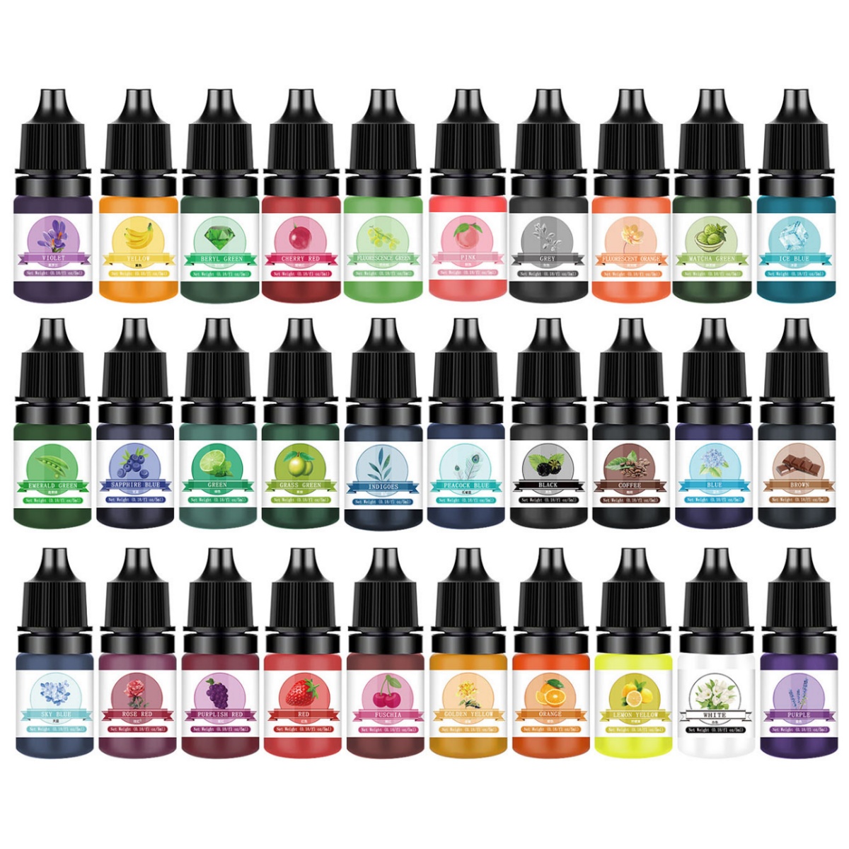 10 Renk/Set Yarı Saydam Konsan - Alcohol Ink Set incelemesi ve fiyatı