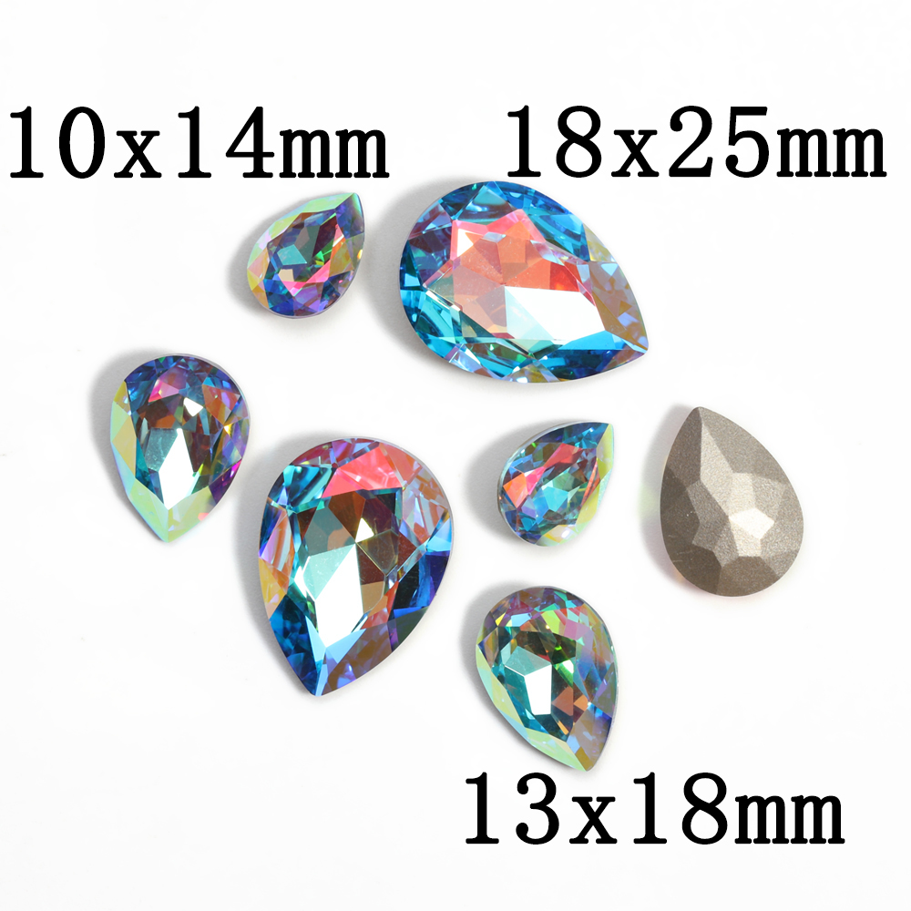 10x14mm Damla Rhinestones Glit - Art Craft Glasses incelemesi ve fiyatı
