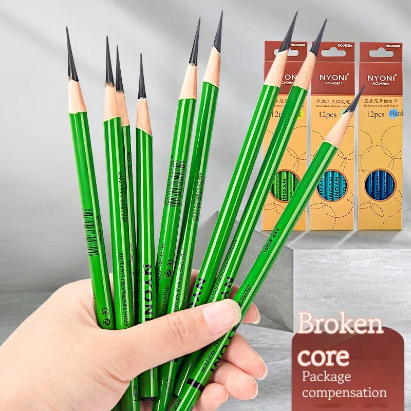 10/12 adet profesyonel eskiz k - Sketching Charcoal Set incelemesi ve fiyatı