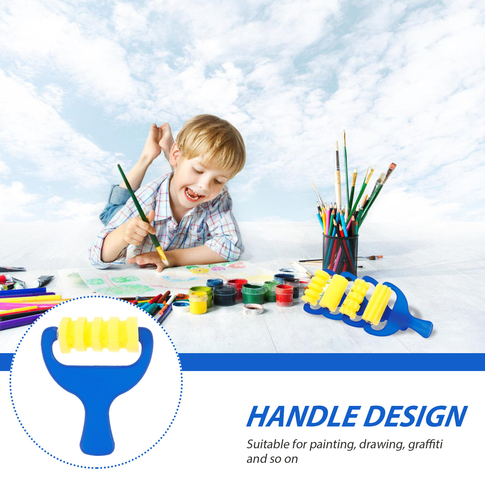 8 Parça Sünger Boya Rulosu Set - Art Craft For Preschoolers incelemesi ve fiyatı