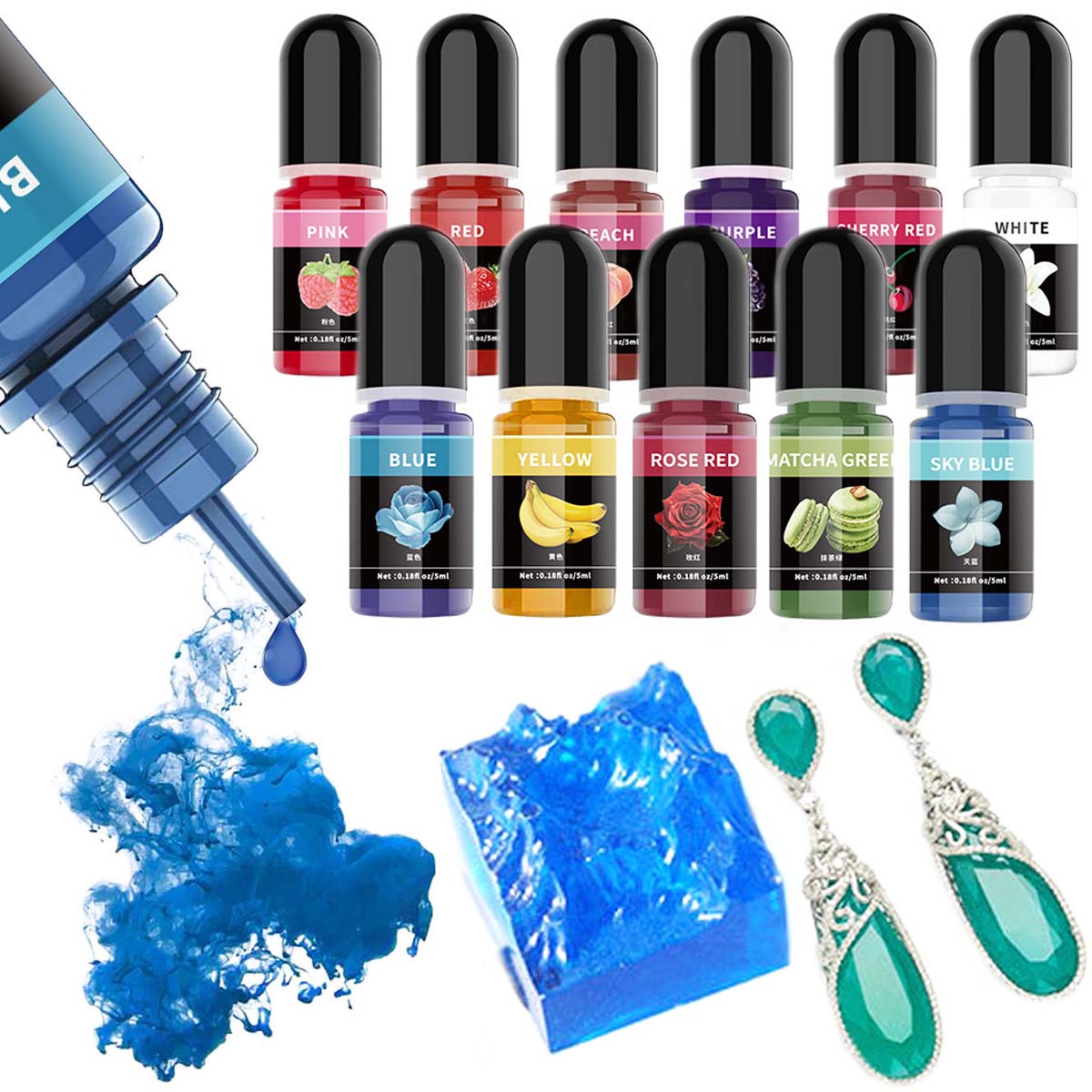 5 ml/şişe Epoksi Reçine Pigmen - Alcohol Ink Set incelemesi ve fiyatı