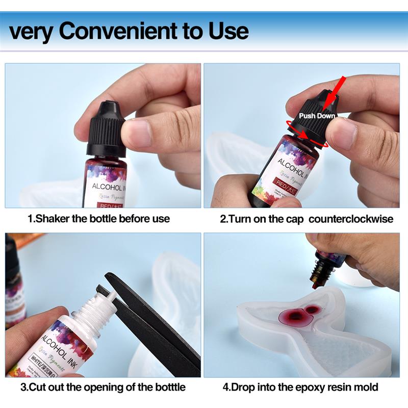 1 Set epoksi reçine Pigment ki - Alcohol Ink Set incelemesi ve fiyatı